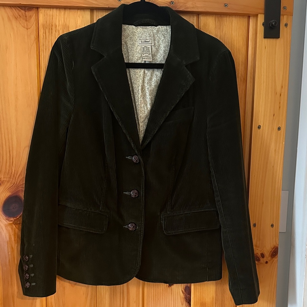 L.L. Bean Women's Corduroy Blazer - Dark Green